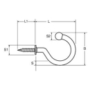 Edelstahlhaken TL 23mm 10-Stück-Packung, LATL20
