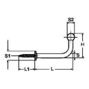 Edelstahlhaken TY 28mm 10-Stück-Packung, LATY25