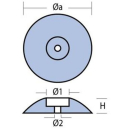 Ruderanode Magnesium ca. 33g Ø50mm Paar, MA4050M