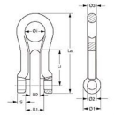 Kettenschäkel AISI316 für Kette 6-8mm, NB4608