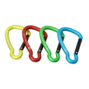 KONG Alu-Karabiner asymmetrisch 50mm rot / schwarz NB5053