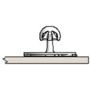 Standard-Clip PC-SM2 zum Kleben 5Kg VP=100, NZPCSM2-100
