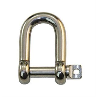Edelst.-Schäkel geschm. D-Form halblg. 8mm, PG8208