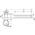 Gabel für Wantenspanner 7/16" AISI 316 LINKS, PH031311AB