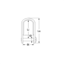 D-Schäkel Flachmaterial Bolzen M5, PH150051