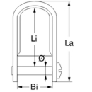 D-Schäkel Flachmaterial Bolzen M8, PH150082