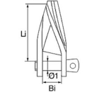 Gedrehter Schäkel Flachmaterial Bolzen M5, PH170005