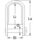 Schlüssel Schäkel Flachmaterial Bolzen M5,...