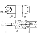 Edelstahlauge für Dyneema®Tauwerk 5mm, PHRP821005