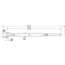 Wantenspanner AISI316 M10 für Ø5mm...