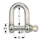 Edelstahlschäkel D-Form 12mm <SB-Pack>, PZ8212-SB