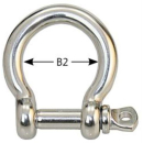 Edelstahlschäkel geschweift 10mm <10-St.Pack>,...