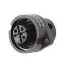 Flanschdose 3-polig (2+PE) 16A-230V, QG09021