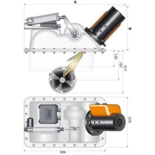 Montageflansch für BTQR aus GFK, QIBTQR-001