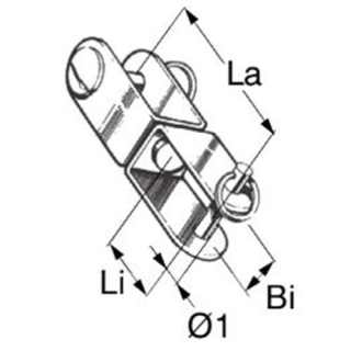 WICHARD-Wirbelschäkel Innensechskantbolzen 120 mm, SR2369