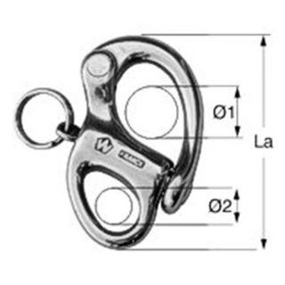 WICHARD-Schnappschäkel 80mm gr. Wirbelauge, SR2373-SB