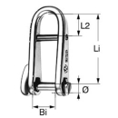 WICHARD-Schlüsselschäkel mit festem Steg 6 x 46 mm, SR81433