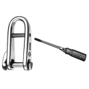 Schlüsselschäkel mit Schraubsteg + HR-Bolzen 8 mm, SR8728H-SB