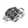 Dreifachblock mit Hundsfott mittig 25 x 8mm Nylon, SS0032