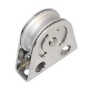 Drahtbockrolle vertikal/horiz. 38 x 10mm Aluminium, SS0404