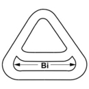 Triangeln 50 x 6.0mm + 3mm Steg Industriefinish, SS1775