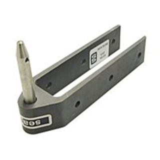 unterer Ruderbeschlag 38mm Alu schwarz 10mm pin, SS2207