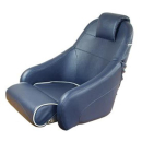 Bootssitz "Flip-Up" blau mit weißen...