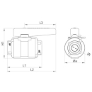 TD-Kugelsperrventil elektr.überwachbar 1 1/4",...