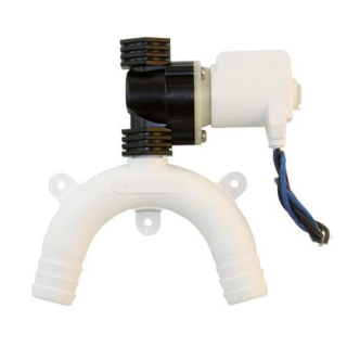 Schwanenhals belüftet 25mm Solenoid 24V (weiß), TD90625