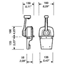 B77 Einhand-Kommandogeber m.Trimm für 1 Motor, UF35313F