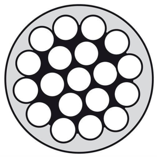 Edelstahldraht Wst1.4401 1x19 4/6 PVC weiß ummant., WR19146