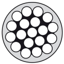 Edelstahldraht Wst1.4401 1x19 4/6 PVC weiß ummant.,...