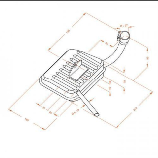 Auspuff LeoVince SITO PIAGGIO VESPA 58 SITO 0203