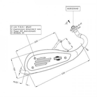 Auspuff LeoVince SITOPLUS PIAGGIO VESPA 50 ET2 SITO 0264