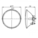 Scheinwerfereinsatz 7 H4 12V55 60W Ø=176mm E...