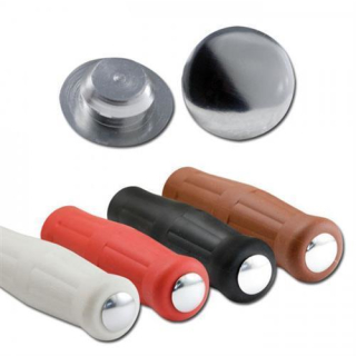 Endkappen für Griff Bobber silber elox. Paar 043005