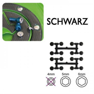 Abdeckkappen für Innensechskantschrauben M4 schwarz VPE = 16 Stück P104K 043014