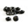 Abdeckkappen für Innensechskantschrauben M8, schwarz, VPE = 12 Stück, 043017