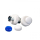 Nummernschildschrauben Set M6x20 1 Set= 6 Stück verzinkt mit Kappen 5 x weiß + 1 x blau 043046