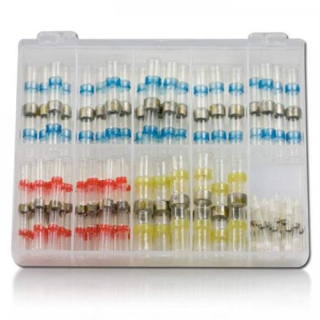 Lötverbinder Set 90 teilig im Sortimentskasten Größen: 30 x Ø1 7 30x Ø2 7 20x Ø4 5 10x Ø6 0mm 043068