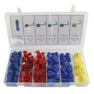 Abzweigverbinder 65tlg einfach ohne Kabeltrennung 20x Ø 0 5 20x Ø 1 5 5x Ø 2 5 20x T Clip Ø 1 5 043077