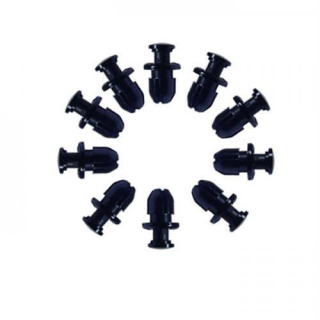Spreizschrauben PVC 7 5 mm schw. 1 Set=10 Stück Maße: L: 16 mm X B: 7 65 mm Ø 8 mm 043079