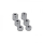Aluminium Abstandshalter Set chrom 6 teilig Ø innen 8mm Ø außen 20mm je 2 x H 10 15 20 mm 043109