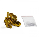 Innensechskant Alu Linsenkopfschrauben M6x20 elox gold 10...