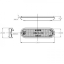 Gabelklebereflektor Curved gelb abgerundet Ø 50mm 90 x 24 x 8mm selbstklebend E geprüft 044151