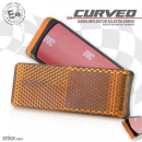 Gabelklebereflektor "Curved", gelb, rechteckig,...