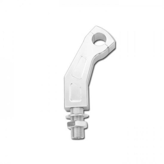 Lenkerhalter Curved Style chrom 120 mm mit Kröpfung und Kabelinnenführung 22 mm Verschr. 045018