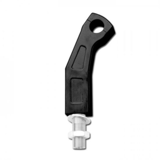 Lenkerhalter Curved Style schwarz 150 mm mit Kröpfung und Kabelinnenführung 22 mm Verschr. 045019B
