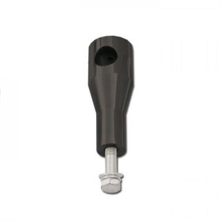 Lenkerhalter Big Bone schwarz 100 mm Zylinderform gerade 12 mm Verschraubung L: 6 cm 045021B