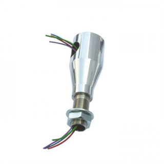 Lenkerhalter Big Bone chrom 75 mm m. Kabelinnenführung 22 mm Verschraubung L: 5 cm 045025